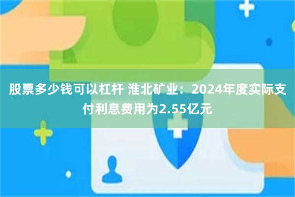 股票多少钱可以杠杆 淮北矿业：2024年度实际支付利息费用为2.55亿元