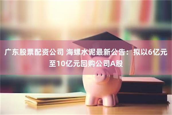 广东股票配资公司 海螺水泥最新公告：拟以6亿元至10亿元回购公司A股