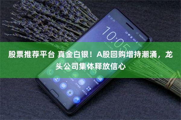 股票推荐平台 真金白银！A股回购增持潮涌，龙头公司集体释放信心