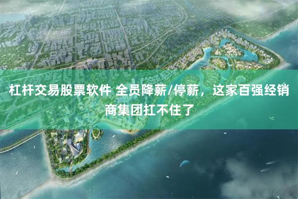 杠杆交易股票软件 全员降薪/停薪，这家百强经销商集团扛不住了