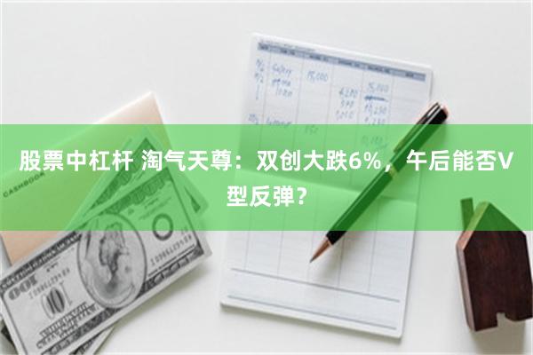 股票中杠杆 淘气天尊：双创大跌6%，午后能否V型反弹？
