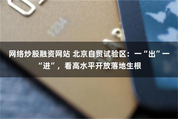 网络炒股融资网站 北京自贸试验区：一“出”一“进”，看高水平开放落地生根