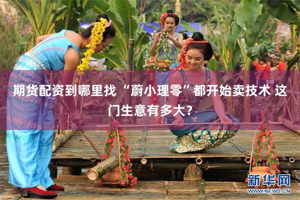 期货配资到哪里找 “蔚小理零”都开始卖技术 这门生意有多大？
