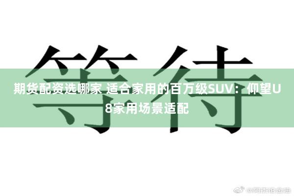 期货配资选哪家 适合家用的百万级SUV：仰望U8家用场景适配