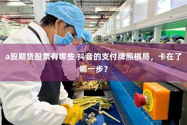 a股期货股票有哪些 抖音的支付牌照棋局，卡在了哪一步？